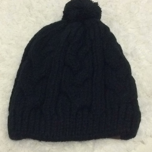 Black Cable Knit Hat - Picture 4 of 5